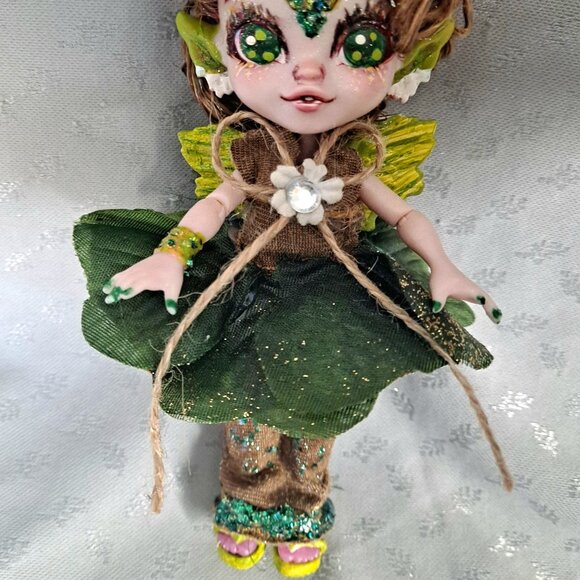 Mystic Forest Fairy an ooak magic Mixies Pixling Doll art repaint custom 6 inch - Picture 2 of 7